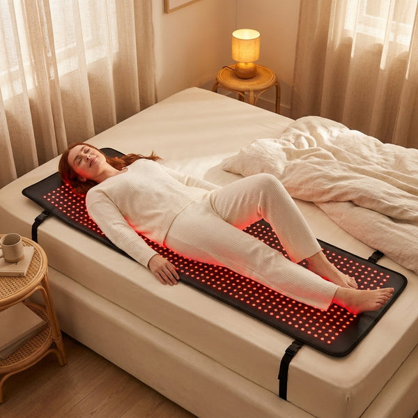 Red Light Mat Designed for Full Body, 2600 Dual Wavelength LEDs, high-quality TPU, 75x35 Inch