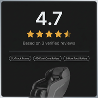 4D Deluxe Gray and Black Zero Gravity and Space Saving Faux Leather Heated Massage Chair with Sl-Track and Bluetooth — Results & Stats