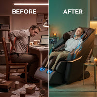 Full Body Massage Chair Zero Gravity 3D Shiatsu Recliner Sl-Track Heat, AI Voice — Before & After