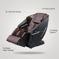 Full Body Massage Chair Zero Gravity 3D Shiatsu Recliner Sl-Track Heat, AI Voice — infographic