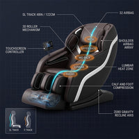 Full Body Massage Chair Zero Gravity 3D Shiatsu Recliner Sl-Track Heat, AI Voice — How It Works