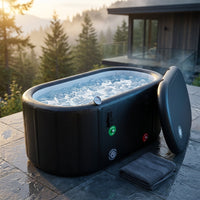 XXL Cold Plunge Tub for Athletes, Compatible with Water Chillers, 195 Gallon Inflatable Cold Plunge with Insulated Lid, Portable Ice Plunge Bathtub for Adult, Ice Tub Outdoor for Cold Water Therapy(C) — Studio Shot