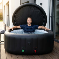 XXL Cold Plunge Tub for Athletes, Compatible with Water Chillers, 195 Gallon Inflatable Cold Plunge with Insulated Lid, Portable Ice Plunge Bathtub for Adult, Ice Tub Outdoor for Cold Water Therapy(C) — Lifestyle